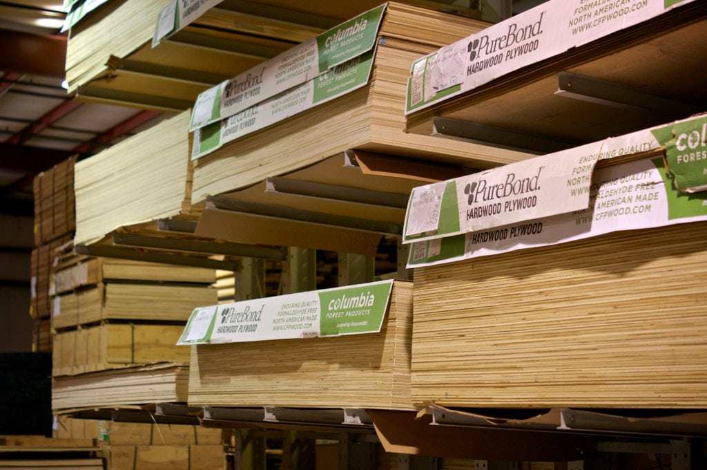 Frank Miller Lumber Retail Store plywood stock